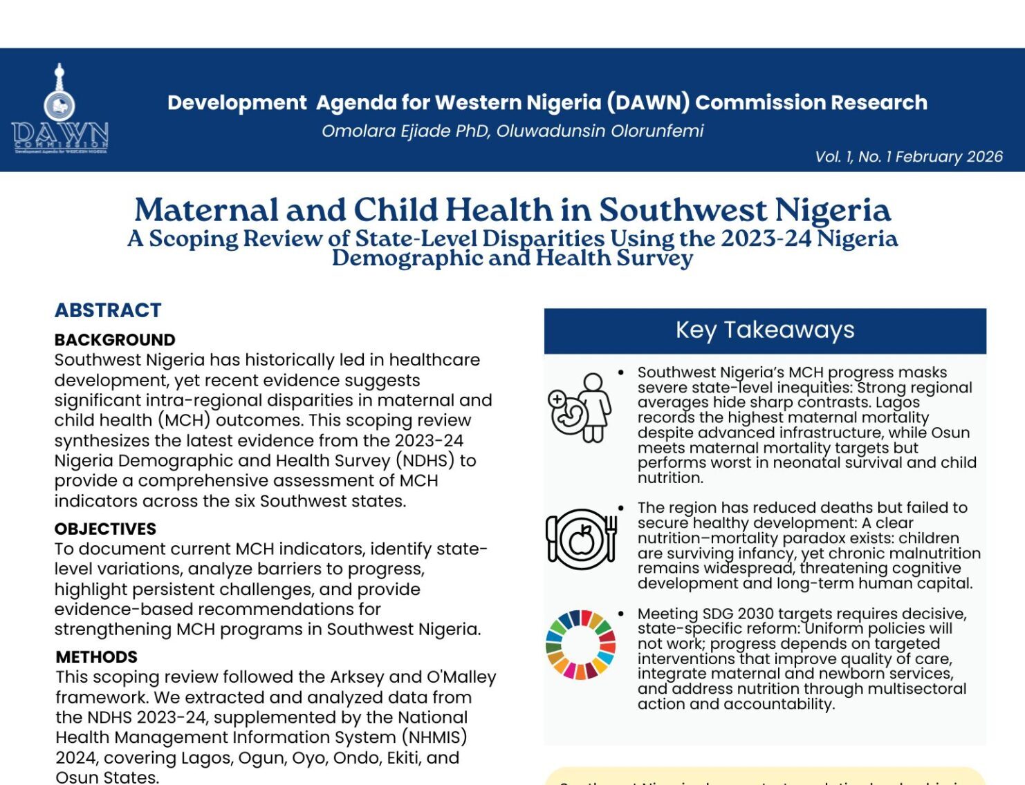 Maternal and Child Health in Southwest Nigeria
